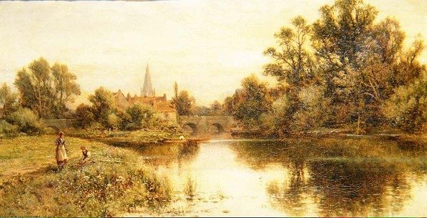 Tamiza w Marlow autorstwa Alfred Augustus Glendening