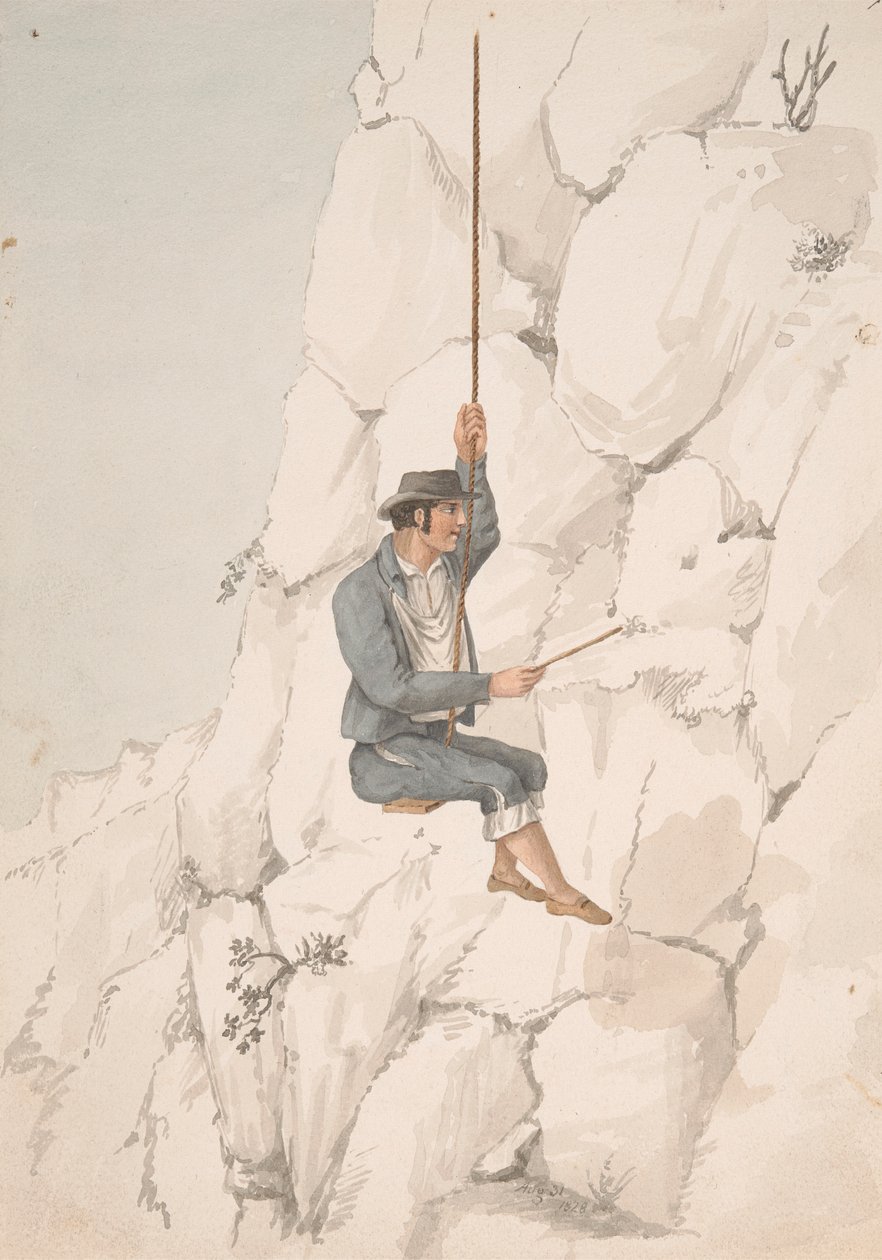 Gomero, zbieracz orchilli autorstwa Alfred Diston