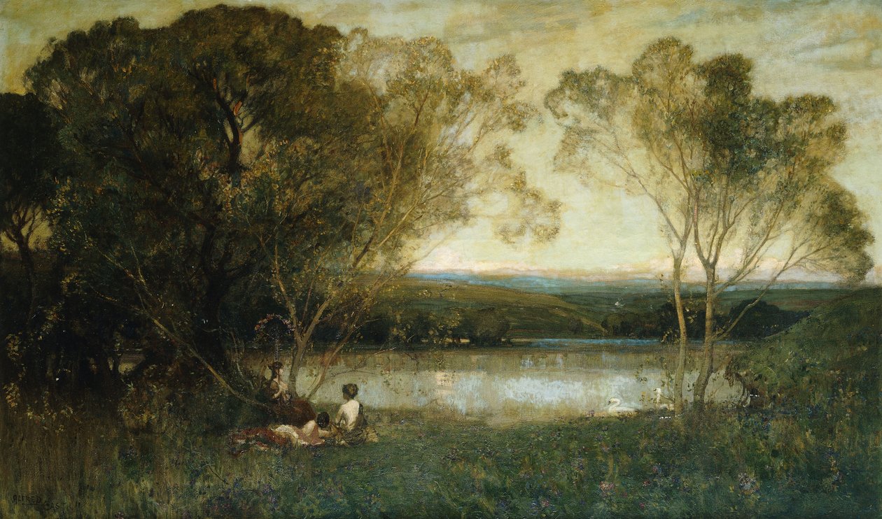 Wieczorna piosenka, autorstwa Alfred East