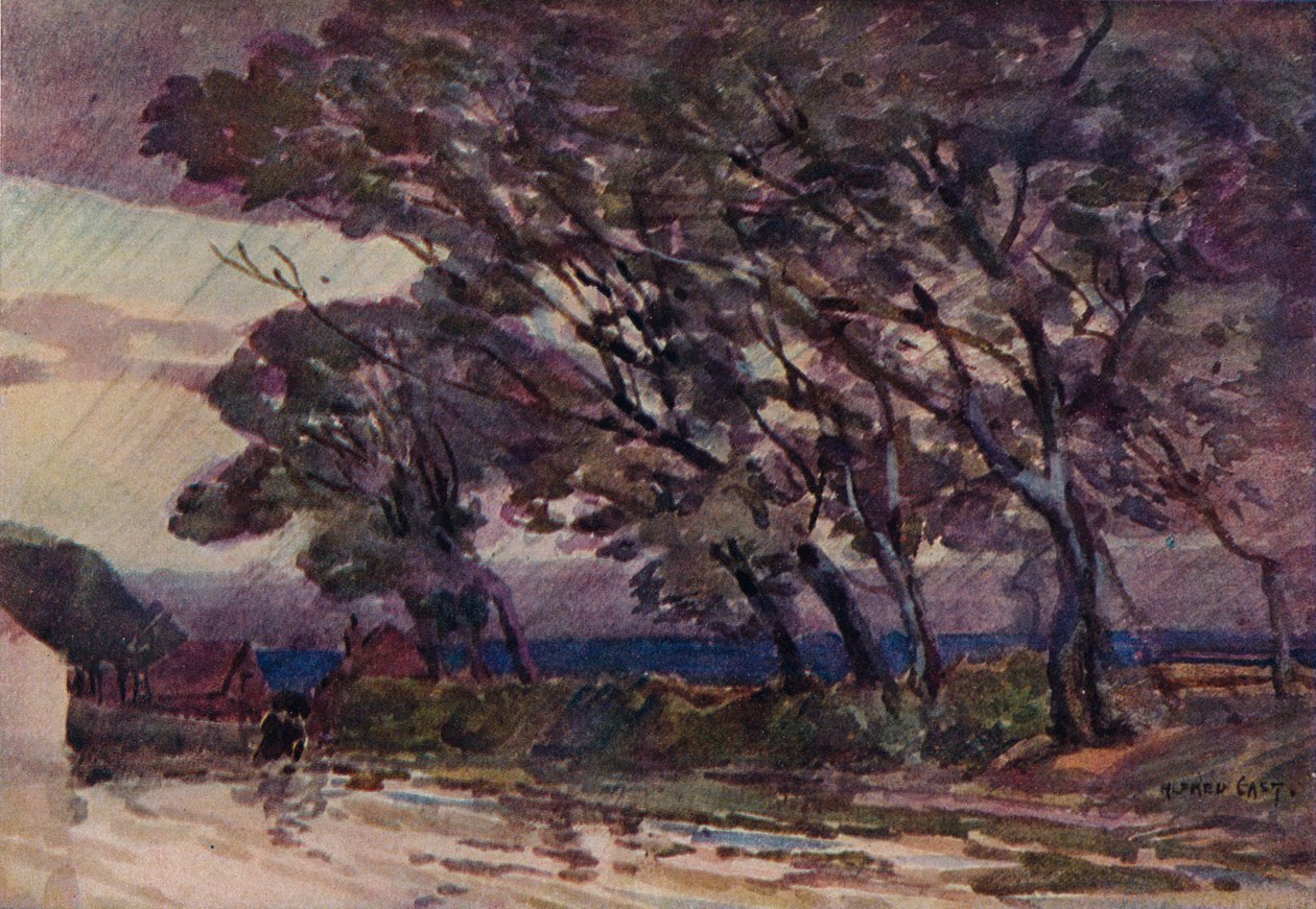 Burzowy wieczór, ok. 1890 autorstwa Alfred East