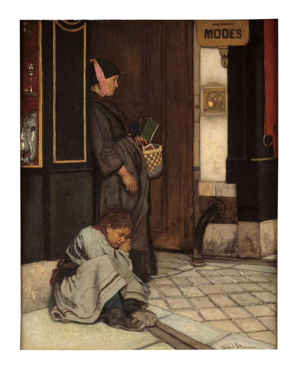 Żebranie tolerowane (olej na płótnie) autorstwa Alfred Emile Stevens