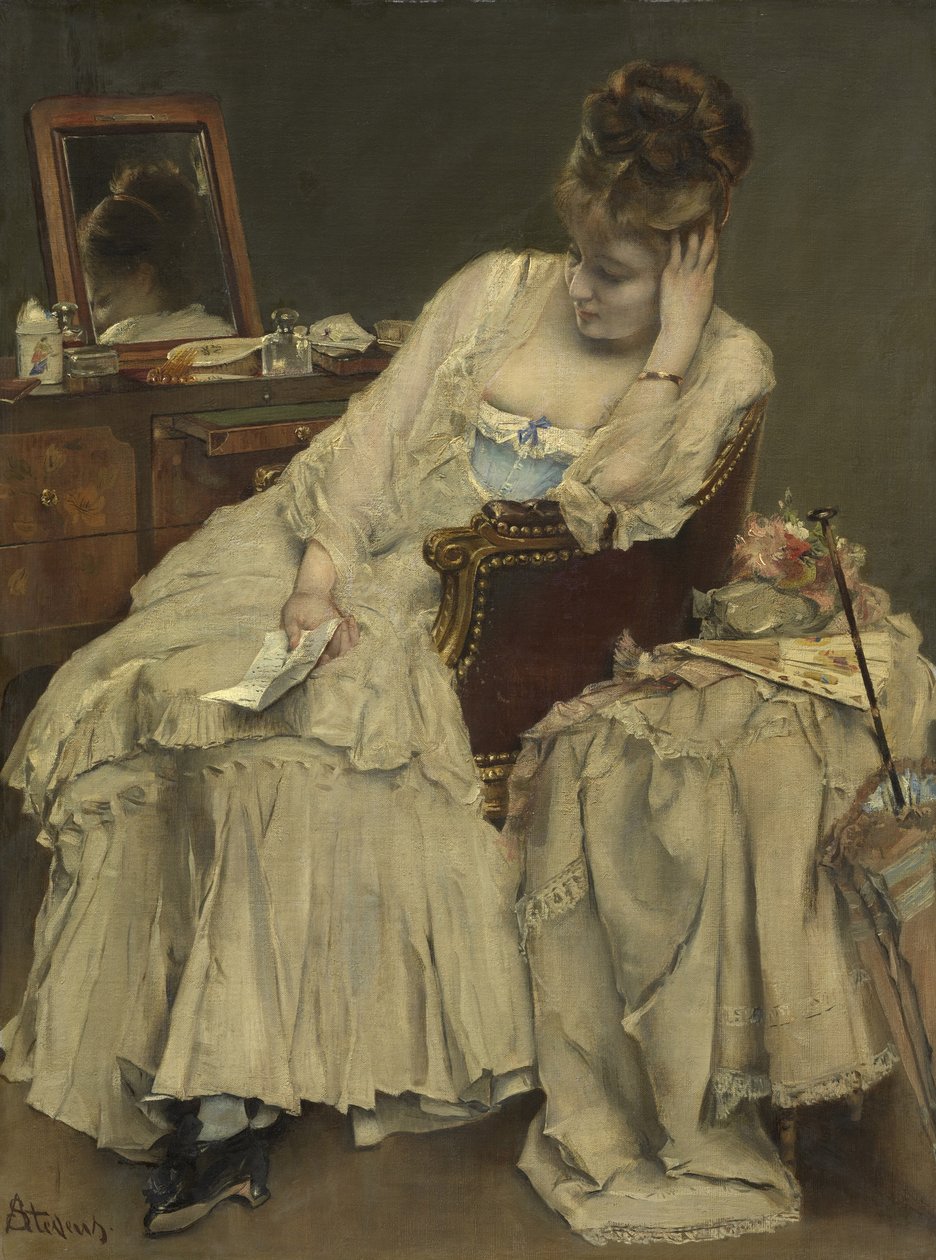 Wspomnienia i żale, c.1874 autorstwa Alfred Emile Stevens