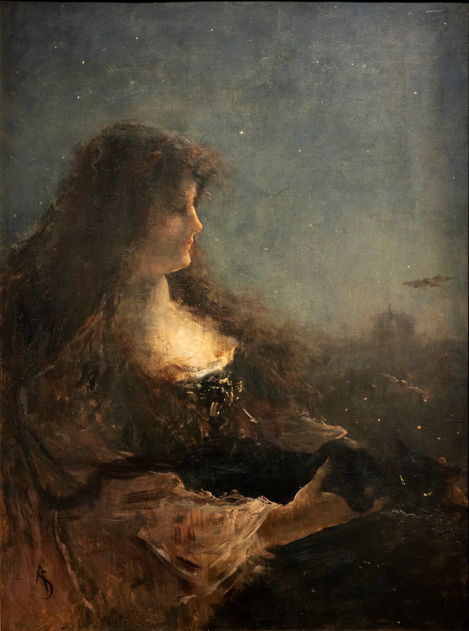 Noc, ok. XIX wiek (malarstwo) autorstwa Alfred Emile Stevens