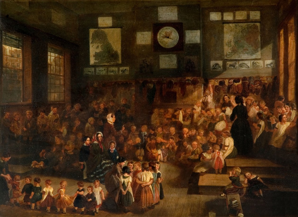 Szkoła Ann Street, Birmingham, 1855. autorstwa Alfred H. Green