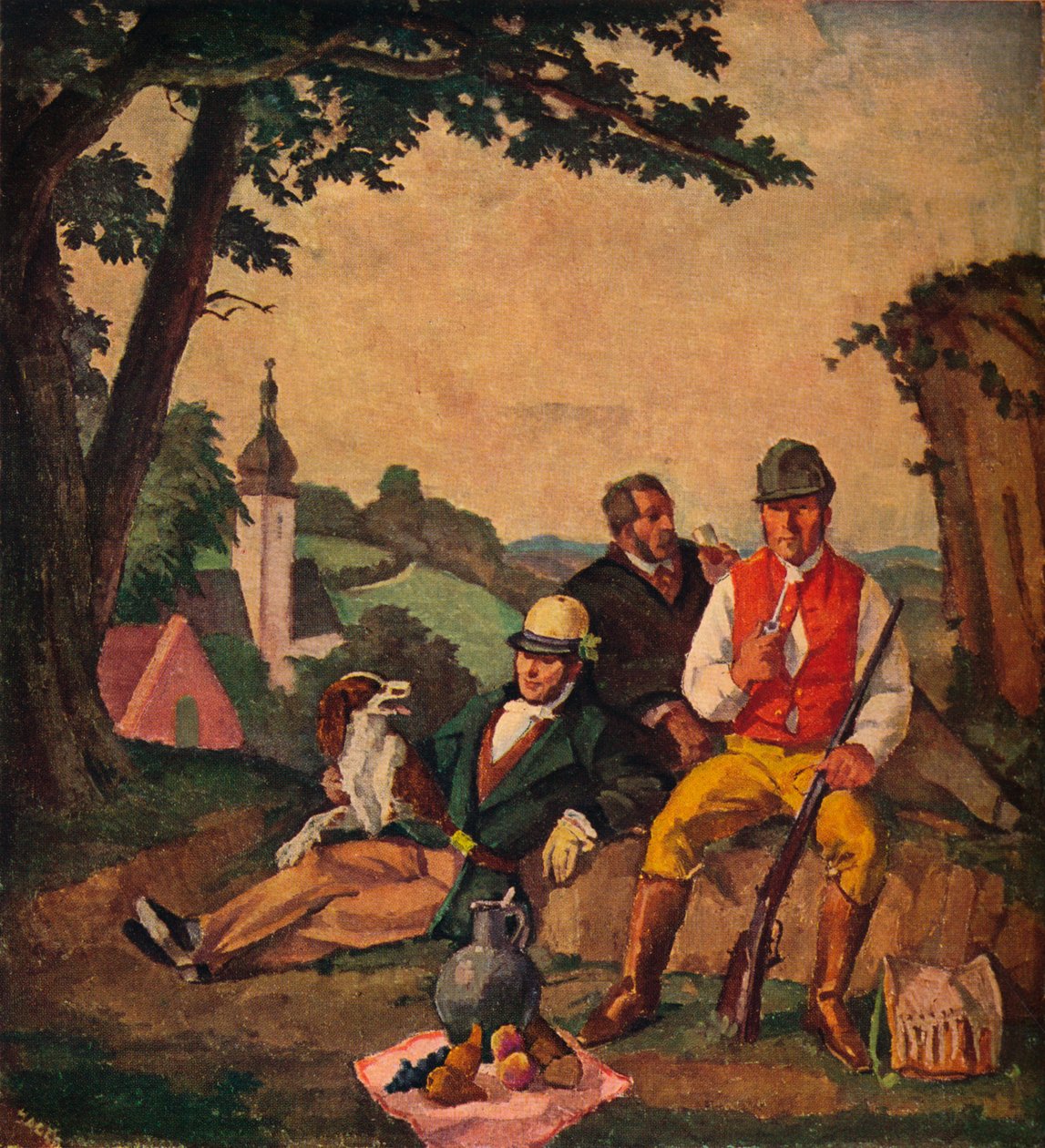 „Piknik myśliwski”, ok. 1926 r. autorstwa Alfred Hagel