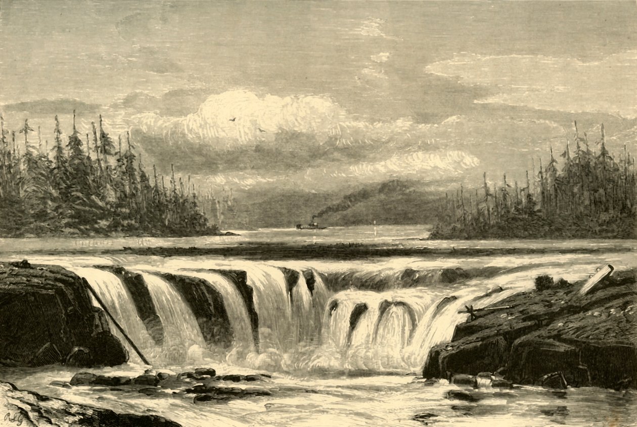 „Upadki Willamette”, 1872. autorstwa Alfred Harral