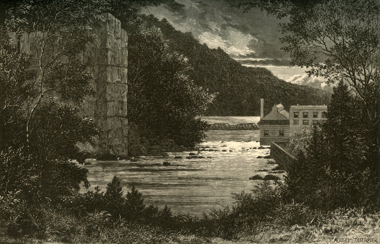 „Passaic poniżej wodospadu”, 1874. autorstwa Alfred Harral