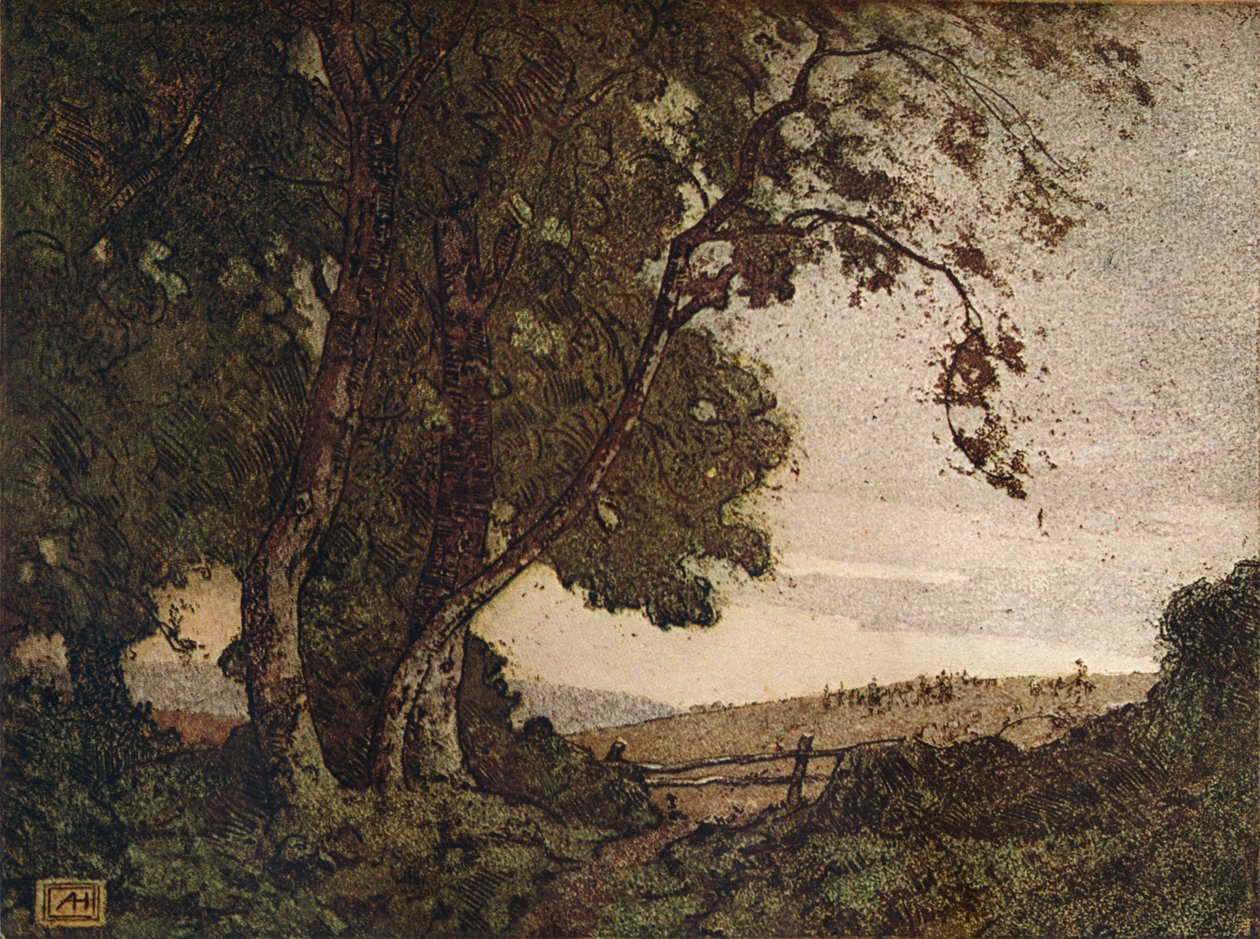 Opadający popiół, ok. 1910 r. autorstwa Alfred Hartley