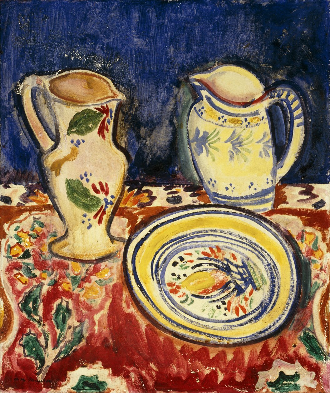 Martwa natura z bretońską ceramiką, autorstwa Alfred Henry Maurer