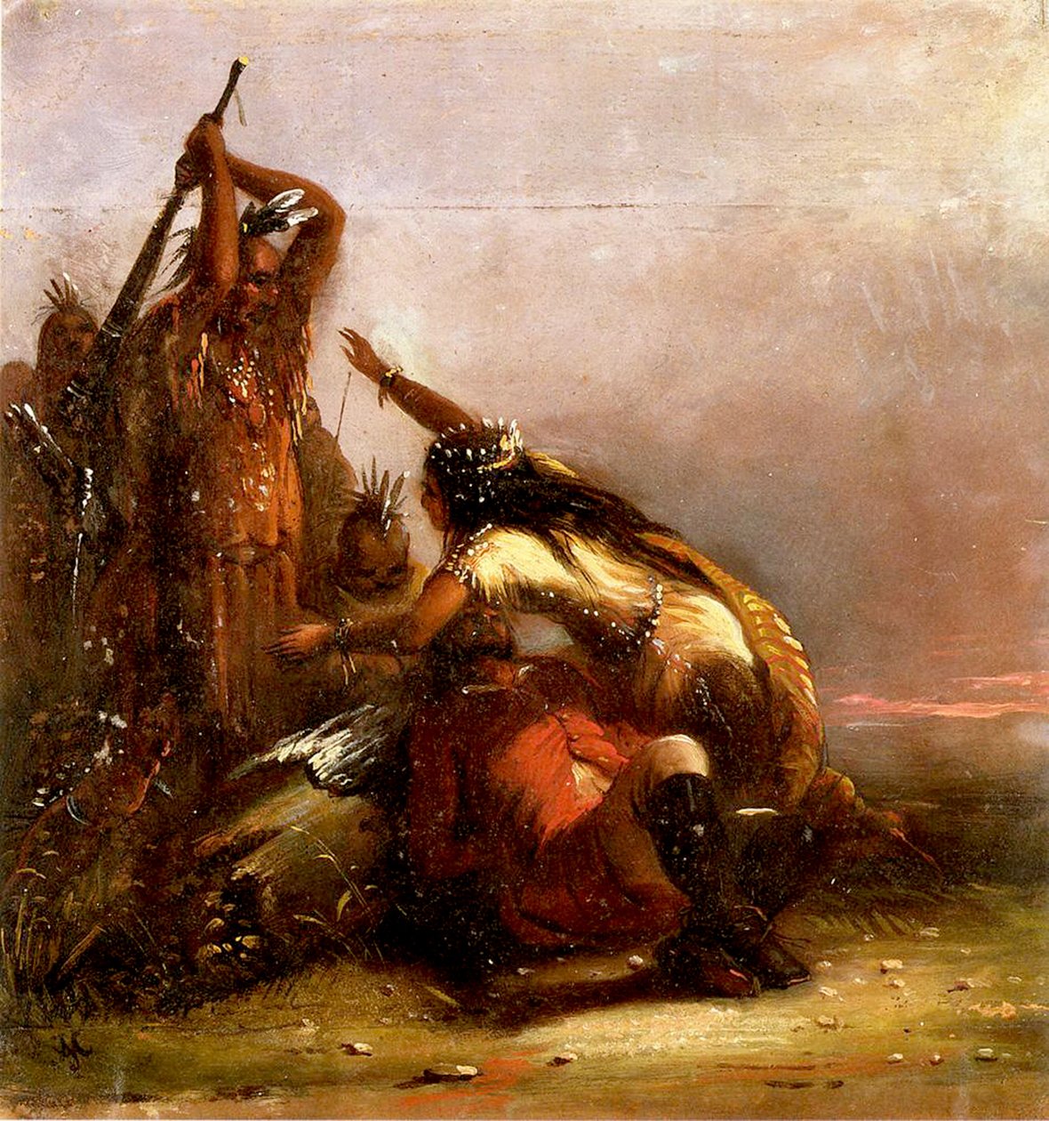 Pocahontas (olej na papierze) autorstwa Alfred Jacob Miller