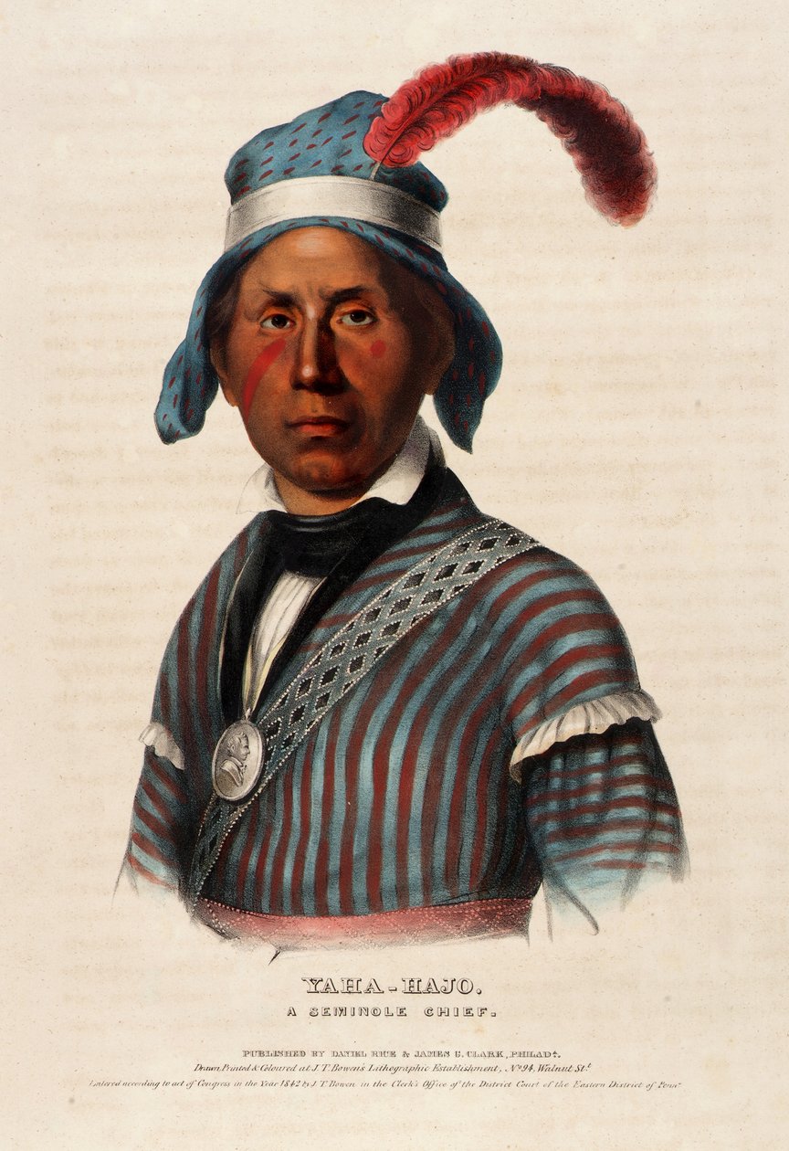 Yaha-hajo. Wódz Seminoli. autorstwa Alfred M. Hoffy