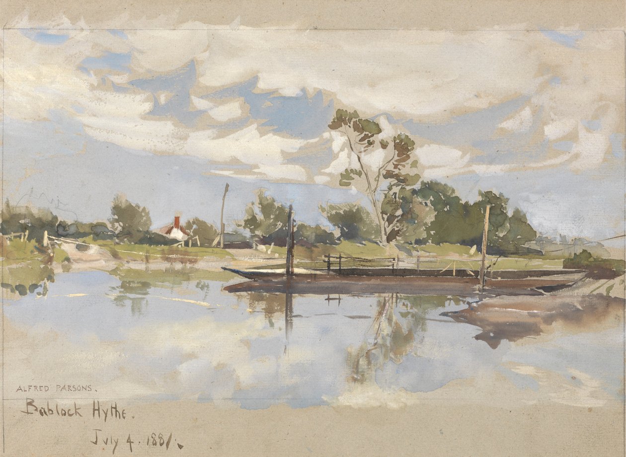 Bablock Hythe, niedaleko Oksfordu autorstwa Alfred Parsons