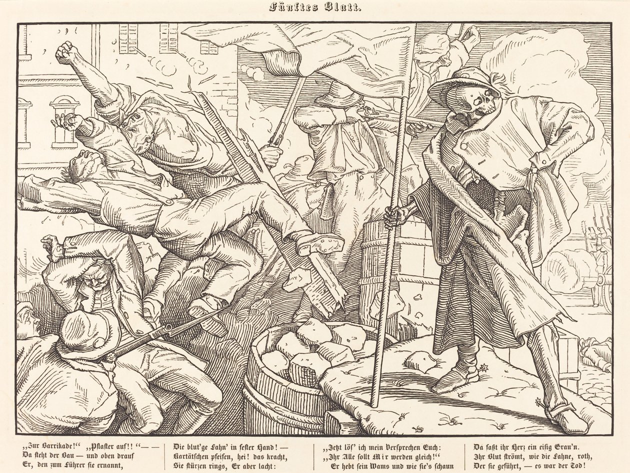 Również Taniec Śmierci V autorstwa Alfred Rethel