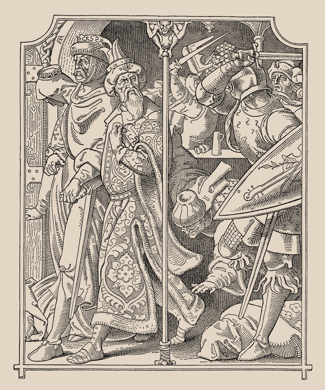 Nibelungowie. Etzel i Kriemhild, 1840-1841. autorstwa Alfred Rethel