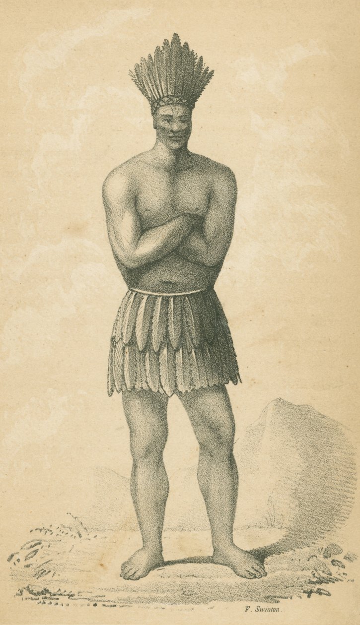 Indianin ubrany w „Tobet” autorstwa Alfred Robinson