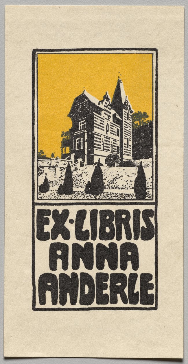 Ekslibris: Anna Anderle autorstwa Alfred Roller