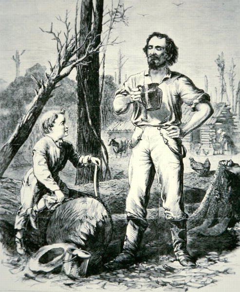 Pionier, z „Tygodnika Harpera” autorstwa Alfred Rudolph Waud