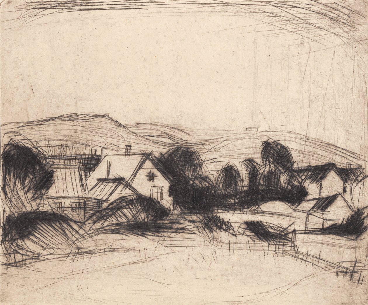 Wioska autorstwa Alfred Simonsen