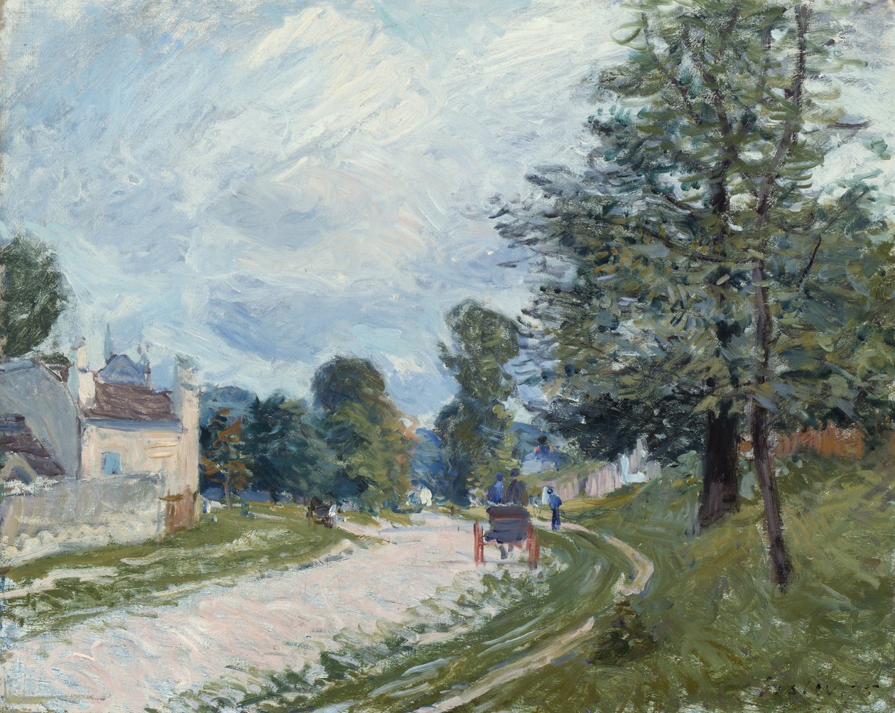 Zakręt w drodze, 1873. autorstwa Alfred Sisley