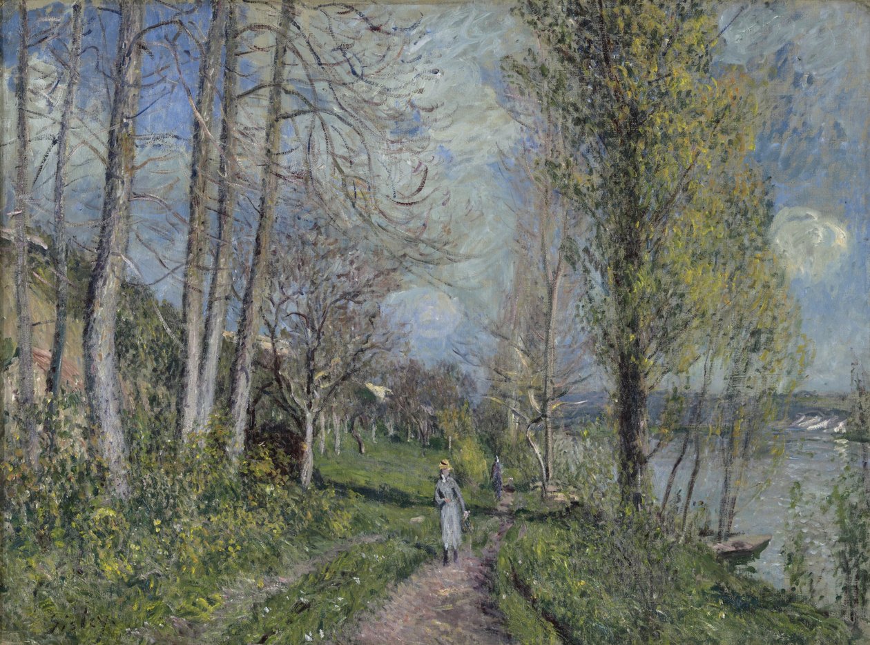 Brzegi Sekwany, ok. 1880-81 autorstwa Alfred Sisley
