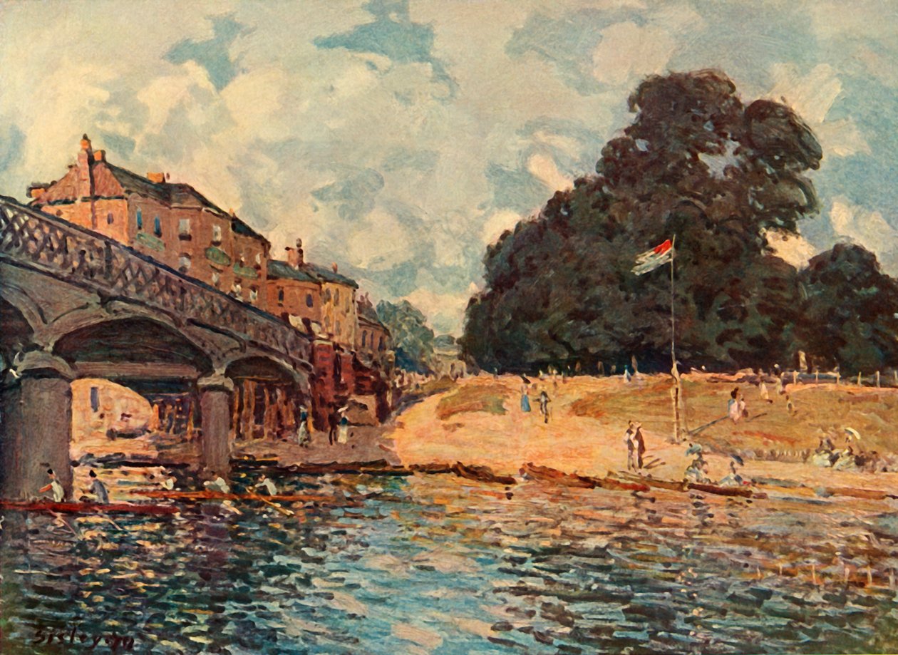 Most w Hampton Court, 1874, 1937. autorstwa Alfred Sisley