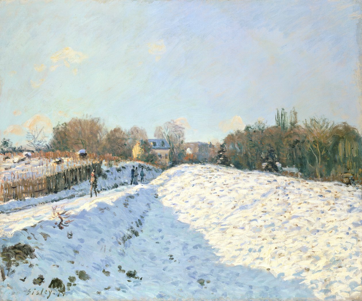 Wpływ śniegu w Argenteuil, 1874 autorstwa Alfred Sisley