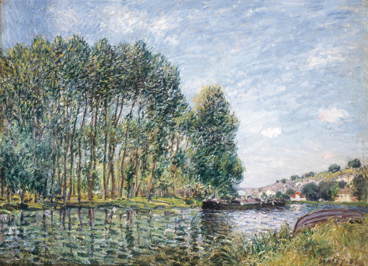 Francuski: Tournant du Loing à Moret autorstwa Alfred Sisley