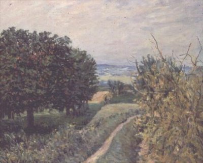 W winnicach w Louveciennes autorstwa Alfred Sisley