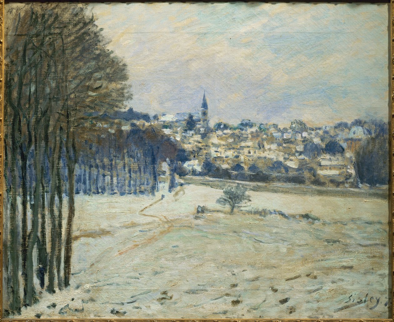 La neige a Marly-le-Roi ... (obraz na płótnie) autorstwa Alfred Sisley