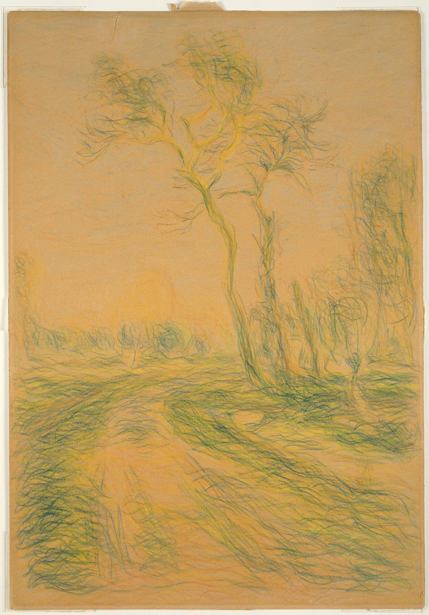 Krajobraz z drzewami autorstwa Alfred Sisley