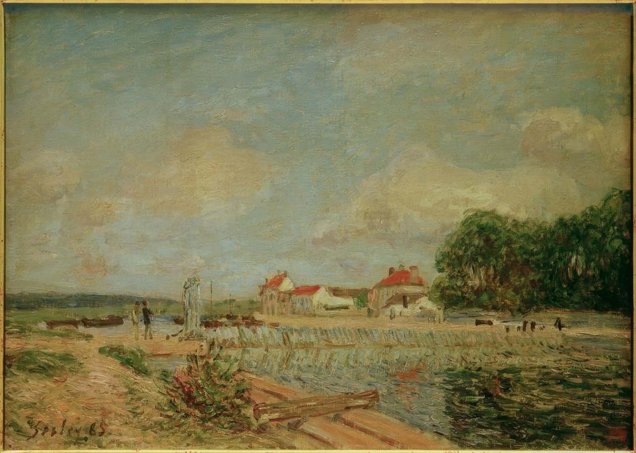 Tama Loing w Saint-Mammès autorstwa Alfred Sisley