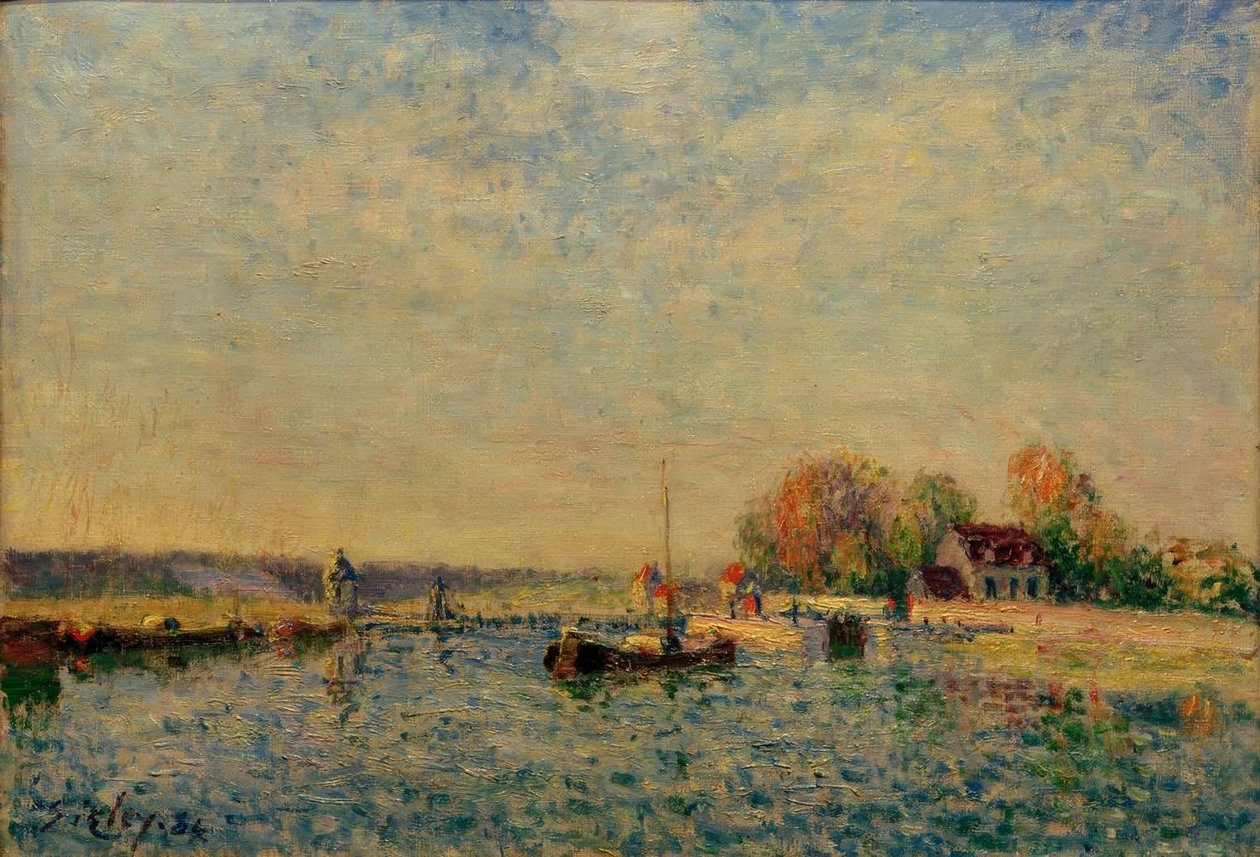 Kanał Loing autorstwa Alfred Sisley