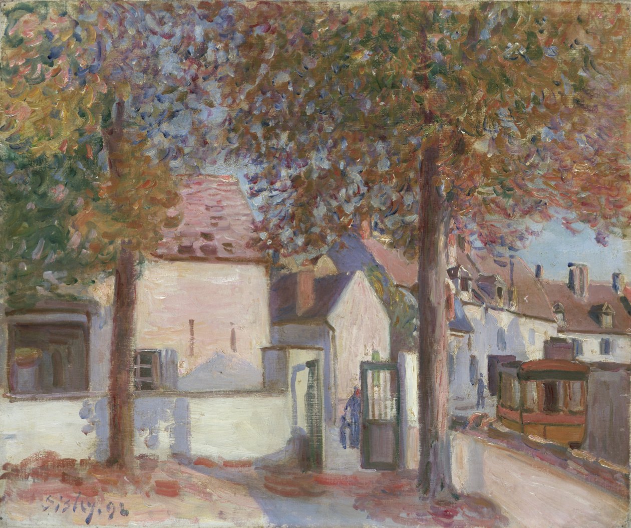 „Moret-sur-Loing Rue de Fosses”, 1892 autorstwa Alfred Sisley