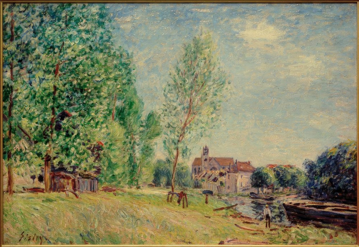Moret - stocznia w Matrat autorstwa Alfred Sisley