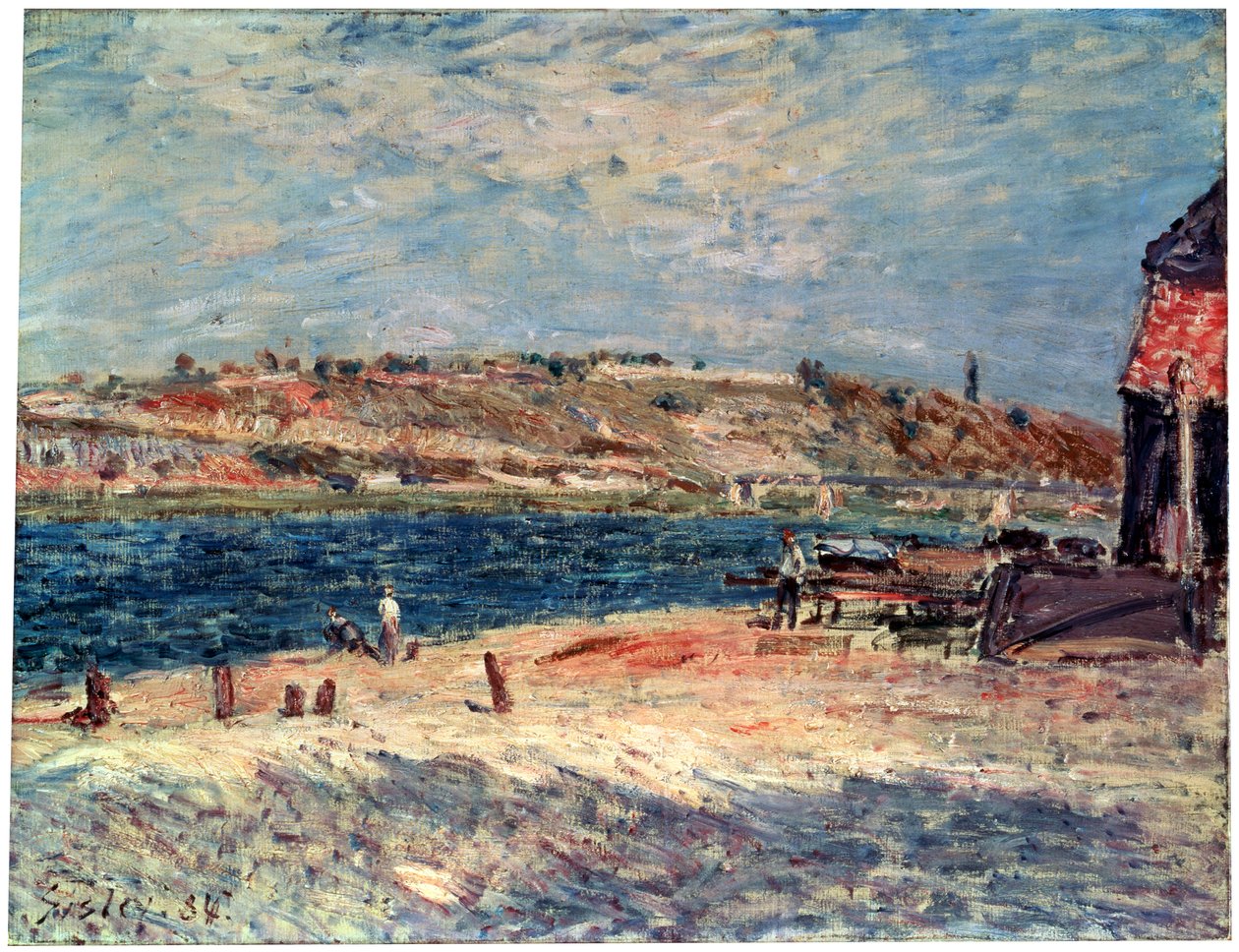 Brzegi rzeki w Saint-Mammès, 1884. autorstwa Alfred Sisley