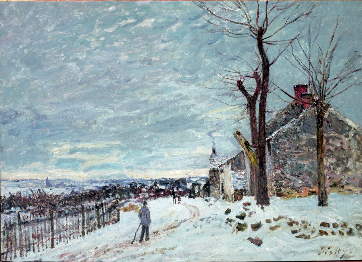 Śnieg w Veneux-Nadon autorstwa Alfred Sisley