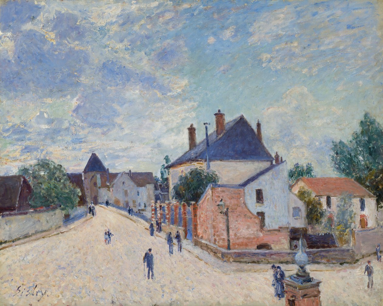 Ulica w Moret, ok. godz. 1890. autorstwa Alfred Sisley