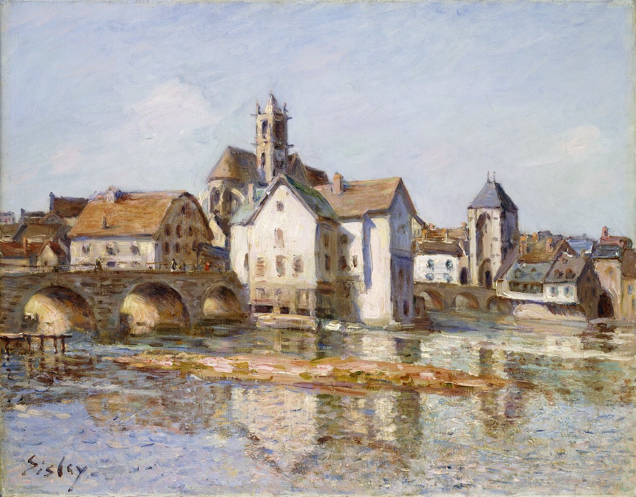Most w Morecie, 1892 autorstwa Alfred Sisley