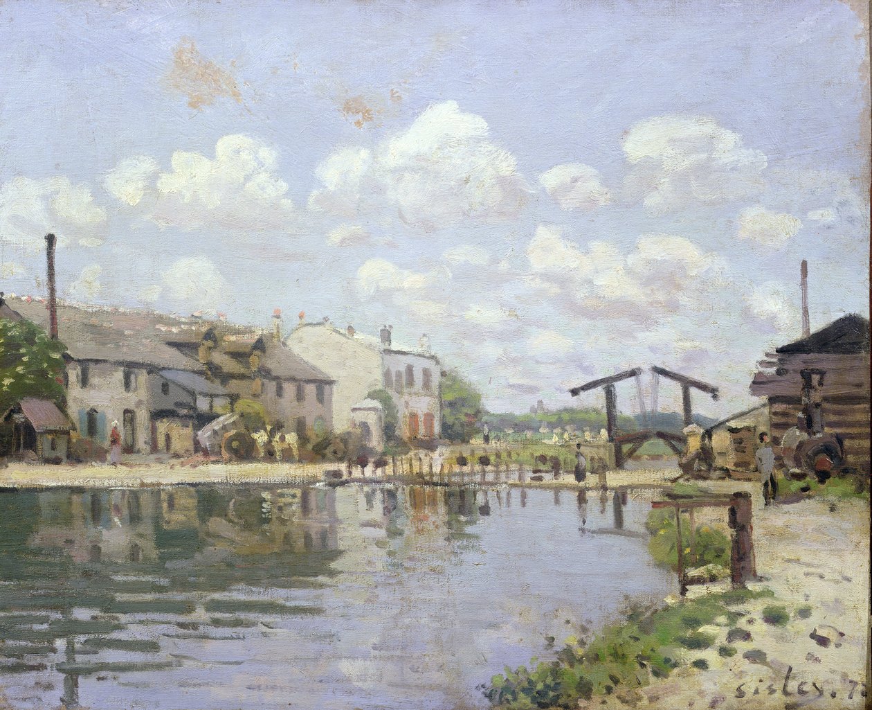 Kanał Saint-Martin, Paryż autorstwa Alfred Sisley