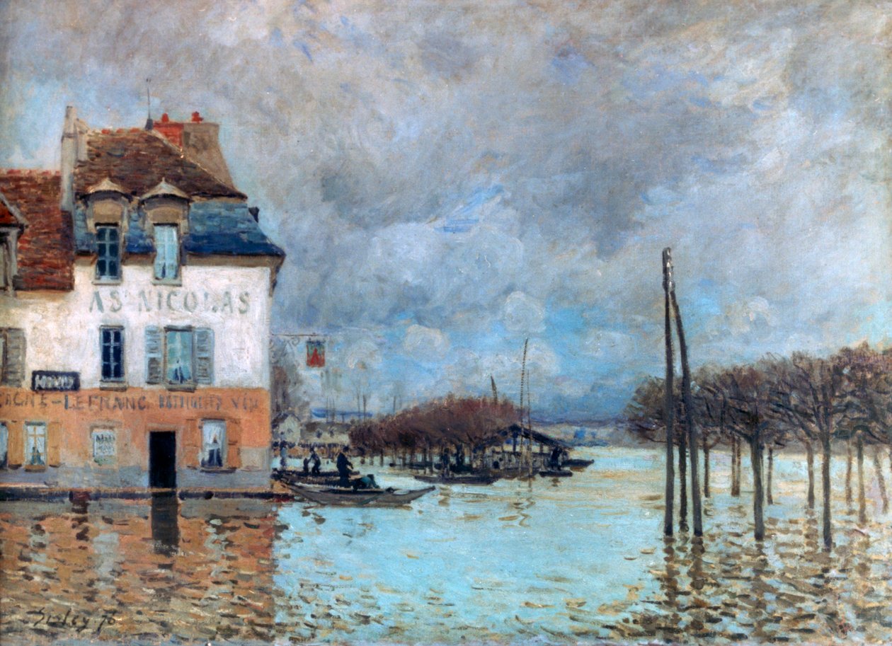 Powódź w Port-Marly, 1876 r. autorstwa Alfred Sisley