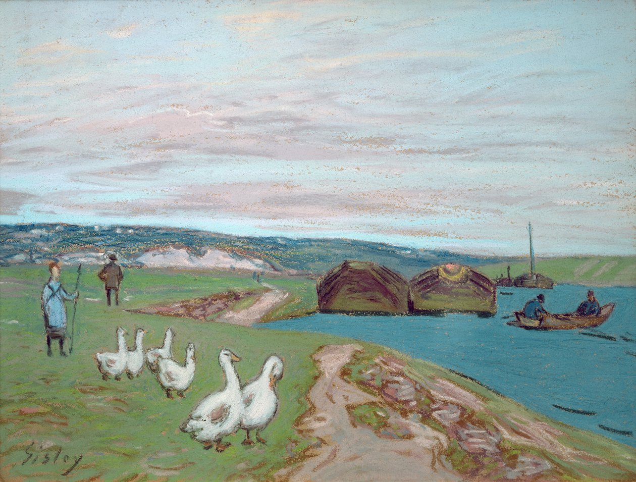 Gęsiareczka (pastel) autorstwa Alfred Sisley