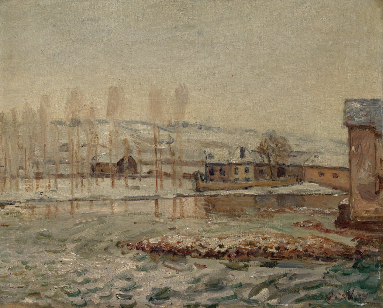 Młyny w Moret, 1890 autorstwa Alfred Sisley