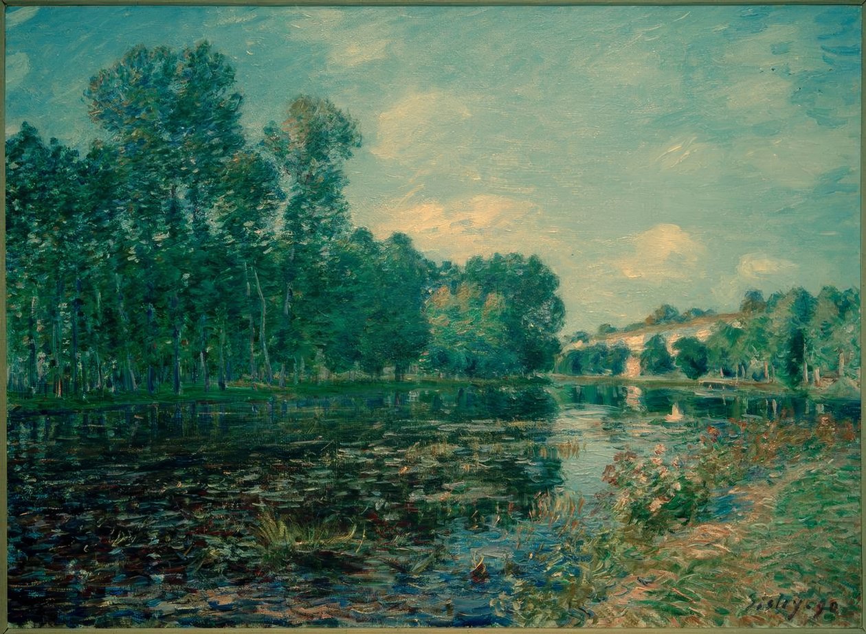 Loing kolei latem autorstwa Alfred Sisley