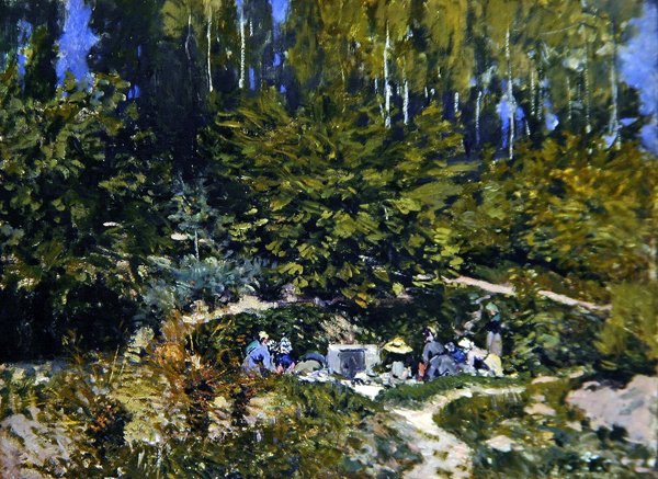 Pranie kobiet autorstwa Alfred Sisley
