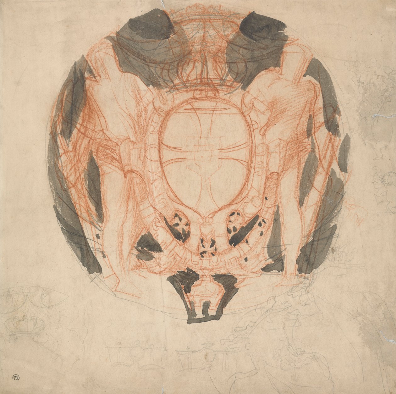 Projekt herbu autorstwa Alfred Emile Stevens