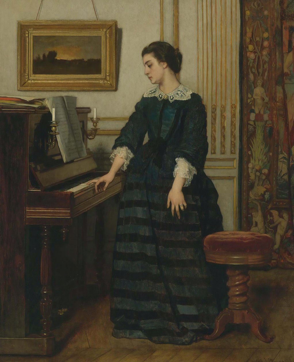 Nieobecność. autorstwa Alfred Emile Stevens