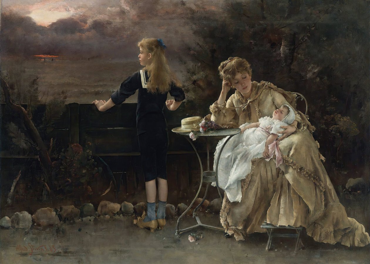 Matka i jej dzieci, 1883. autorstwa Alfred Emile Stevens
