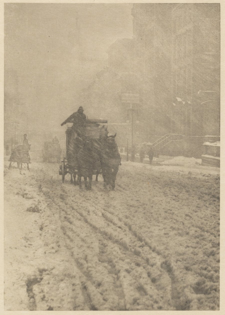 Zima na Piątej Alei autorstwa Alfred Stieglitz