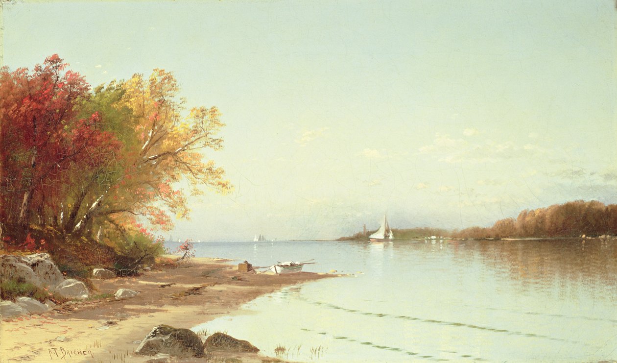 Narragansett Bay, jesień, Rhode Island autorstwa Alfred Thompson Bricher