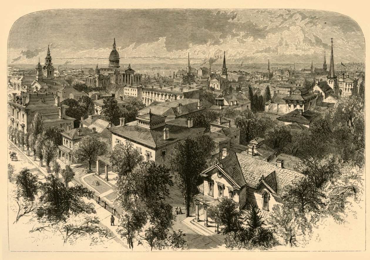 „Miasto Milwaukee”, 1874. autorstwa Alfred Rudolph Waud